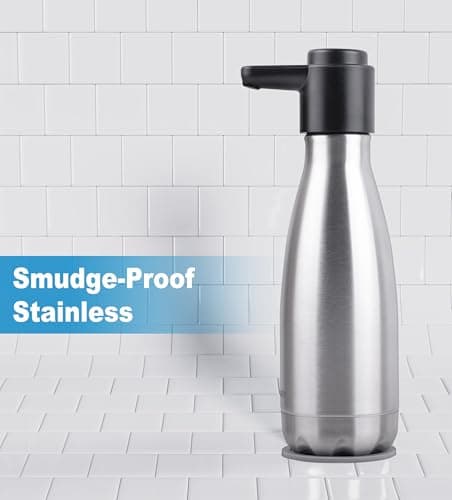 FEEGOO Stainless Steel Soap Dispenser, 16.9 fl oz Manual Countertop Hand Soap Pump with Non-Slip Pad for Bathroom Sink - Thumbnail 4