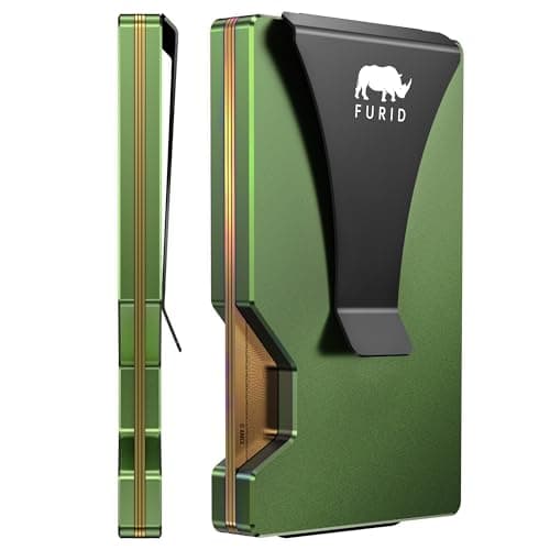 furid Minimalist Card Wallet for Men Slim: Rfid Metal Wallet with Money Clip Credit Card Holder - Gift for Man Husband at Brithday Stocking Stuffers - Image 1