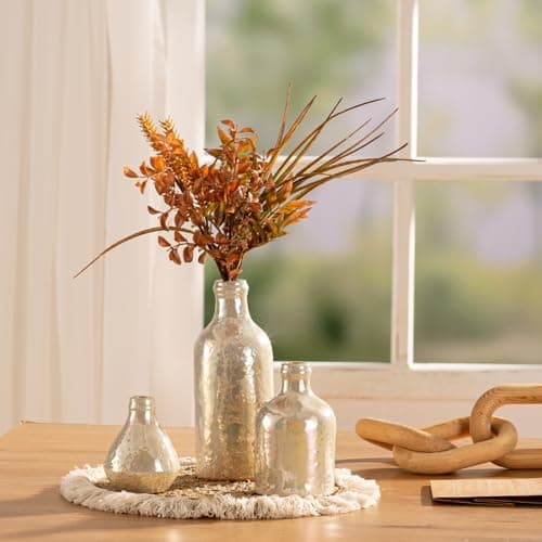 Ceramic Vase Set of 3, Decorative Vases Home Decor Modern Neutral Flower Pampass Boho Vase for Living Room, Table, Mantel, Entryway, Bookshelf, Kitchen, Bedroom, Bathroom - White - Thumbnail 6