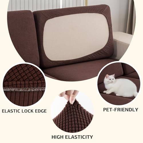 UWWGKK Modular Sofa Cover Sectional Couch Slipcovers for Dogs Pet Friendly - Thumbnail 3