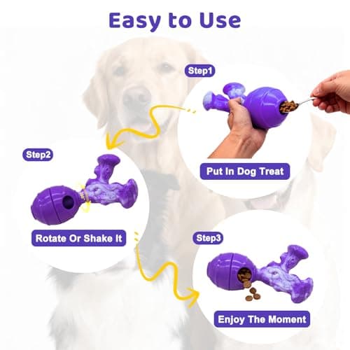 BoYoYo Interactive Dog Toys to Keep Them Busy, 3 in 1 Dog Puzzles for Smart Dogs, Treat Dispensing Toy for Large Dogs, Tough Chew Toys for Aggressive Chewers, Medium & Large Breeds, Bacon Flavor - Thumbnail 3