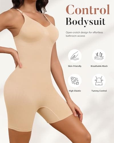 Oegho Women's Seamless Shapewear Bodysuit Tummy Control Body Shaper for Women - Thumbnail 6