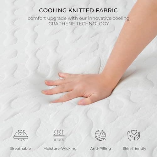 Yaak 12 Inch King Size Mattress, Cooling King Size Memory Foam Mattress in a Box for Hot Sleepers, Pressure Relief with Comfort Foam, Certipur-US Certified, USA-Made Foam, Medium Firm - Thumbnail 5