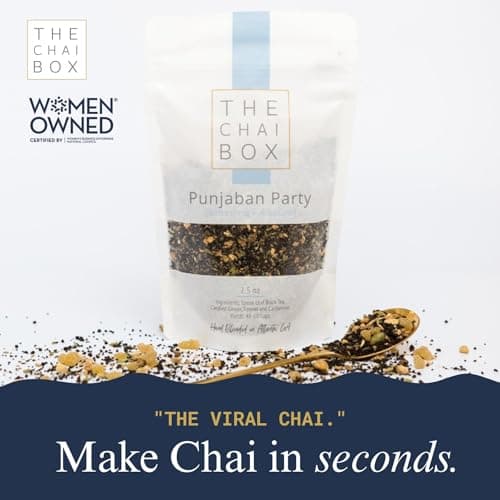 The Chai Box Loose Leaf Ginger Fennel Tea - Vegan & Gluten Free | Caffeinated Black Tea made with Candied Ginger, Cardamom & Fennel (Pack of 1) 2.5 oz | Makes 25 Cups | Small Batch Loose Leaf Tea with Whole, Premium Spices - Thumbnail 4