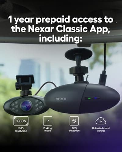 Nexar Pro Dual Dash Cam - 1 Year App Subscription Included - Unlimited Cloud Storage, Drive Recordings, Parking Mode, Night Vision, All Inside The Nexar App - WiFi HD Front Dash Cam (256 GB SD) - Thumbnail 6