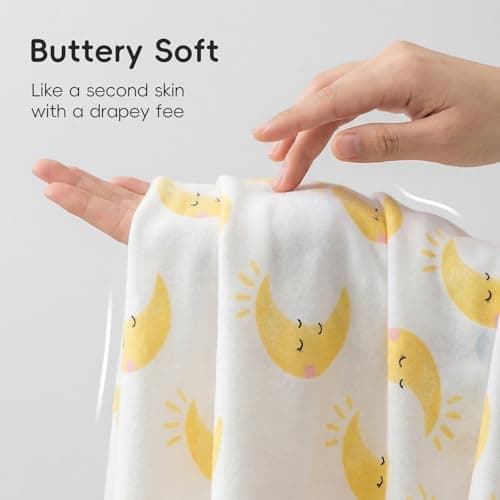 aqpa Baby Pajamas for Boys & Girls, Preemie & Newborn Onesies Sleepers, 92% Viscose From Bamboo 2-Way Zippers Footless PJs(Yello Moon 18-24M) - Thumbnail 5