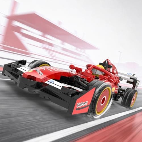 Xbert Race Cars Building Sets, High‑Speed Car Toy for Kids, Boys & Girls, Red Model Car Kits for Display and Play, Collectible Vehicle Blocks Set, for Racing Cars Fans - Thumbnail 6