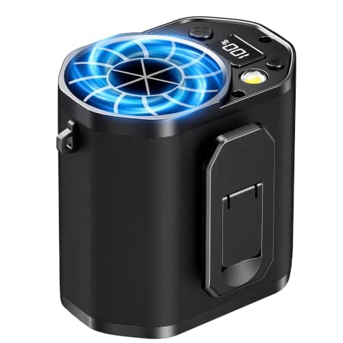 ATOPICK Waist Fan with Clip on: Portable 4-Speed Enlarged Fan-blades Personal Belt Fan with LED Light 6-11H of Working Time Hands-Free Neck Fan - Image 1