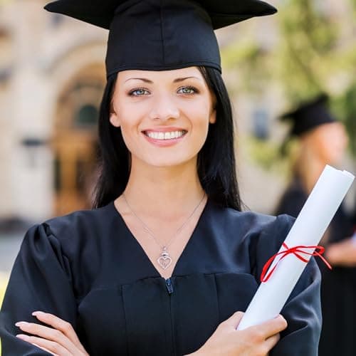 M MOOHAM 2026 Graduation Gift for Her, 14K White Gold Plated Graduation Cap Necklaces Initial D Graduation Necklaces Class of 2026 High School College Graduation Gifts - Thumbnail 2