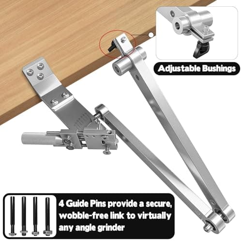 WEWEAL Lawn Mower Blade Sharpener, 15°-45° Adjustable Mower Deck Grinding Tool, Universal Mower Blade Sharpening Jig with Complete Mounting Hardware for Fast & Even Blade Polishing - Thumbnail 6