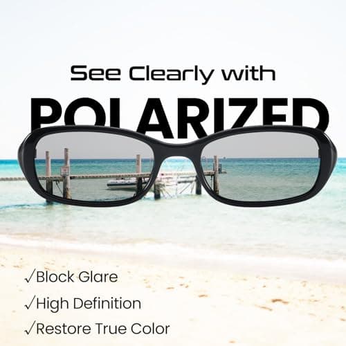 SODQW Rectangle Oval Sunglasses for Women Polarized 90s Vintage Small Sun Glasses Trendy Narrow Ladies Shades UV400 - Thumbnail 5