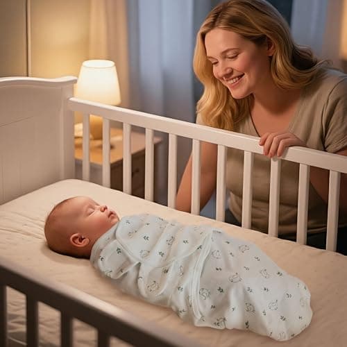 GLLQUEN BABY Swaddles 0-3 Months, 3-Pack Baby Swaddles for Newborn,Baby Girls, Boys Infant Sleep Sack, Easy Swaddling Wrap, Soft & Snug Newborn Sleep Sack, Nursery Swaddle Blankets Essentials - Thumbnail 3