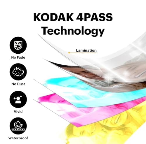 KODAK Dock Plus 4x6'' Photo Printer, 10 Sheets, Docking & Bluetooth Smartphone Printer for iPhone & Android, Instant Color Prints, 4PASS Dye Sublimation - Thumbnail 3