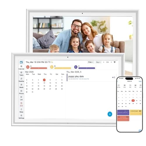 SCREENOVATE 10.1" Digital Calendar, Smart Touchscreen Family Organizer, Auto-Sync with iCloud Google Outlook, Interactive Chore Chart, Meal Planner, Digital Photo Frame for Desk - Image 1