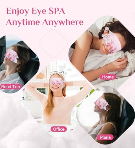 ZHENYEMEI 6 Packs Rose Heated Eye Mask - Heating Eye Mask Warm Compress for Dry Eyes Puffiness Dark Circles Sleep Stye Irritation Stress Relief Self Care Wellness Spa Relaxation Gift - Thumbnail 6