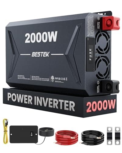 BESTEK 2000W Car Power Inverter, DC 12V to 110V AC Converter Car Outlet Adapter with USB-C PD30W QC18W Cigarette Lighter Plug, 3 AC Charger Outlets and Dual USB Ports for RV Road Trips - Image 1