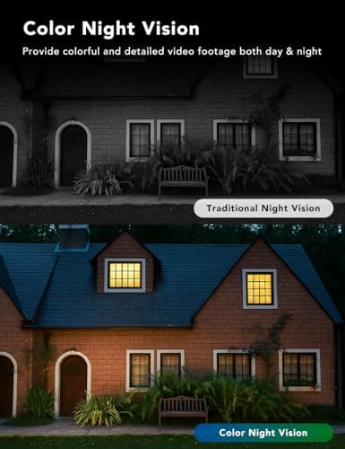 FAMVIVA 2K Wired Security Camera, Indoor/Outdoor for Home, Pet, Baby, Nanny, IP65 Waterproof Color Night Vision, White Light & Siren, Recording, Motion Detection, Works with Alexa,Plug in, White-4P - Thumbnail 6