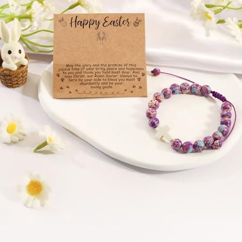 BAYLAY Easter Gifts for Teen Girls Women - Cross Bracelet Easter Basket Essentials Stuffers Fillers for Kids Teen Girls Women Adults Goodie Bag Stuffers - Thumbnail 6