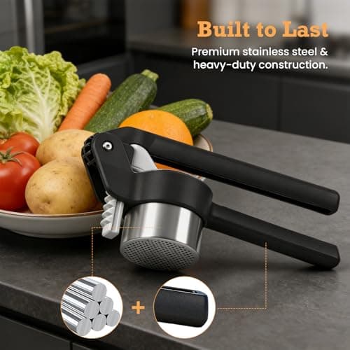 Potato Ricer - Betso Effortless Double-Gear Potato Ricer and Masher - Heavy-Duty Vegetable Press for Perfect Mashed Potatoes, Dishwasher Safe - Thumbnail 4