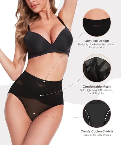 GYDEK Shapewear Tummy Control Panties-Lower Body Shaping Briefs Compression Underwear Low Rise Shapewear Girdle Panty for Women - Thumbnail 5