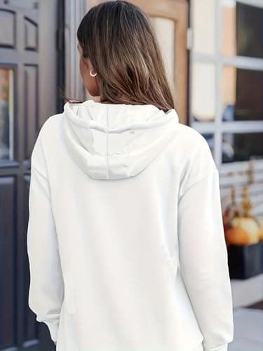 STOLKISS Women’s Casual Solid Hoodies Classic Long Sleeve Loose Sweatshirts Crew Neck Lightweight Pullover Tops with Pockets - Thumbnail 6