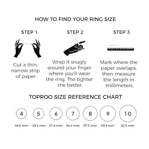 TOPROO Interlocked X Design Ring, 14K Gold Plated 925 Sterling Silver with Cubic Zirconia, Minimalist Stackable Fashion Band for Men Women Daily Wear, US Size 5-9 - Thumbnail 3