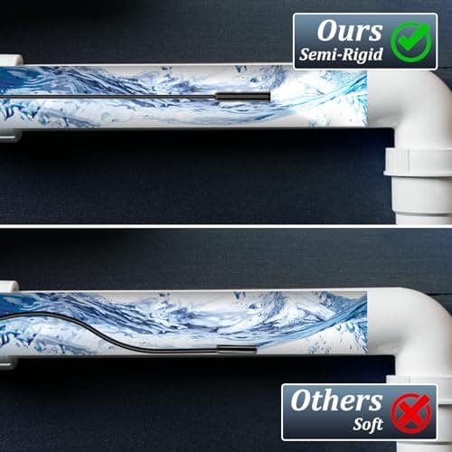 Endoscope Camera with Light, 1920P HD Borescope with 8 Adjustable LED Lights, 16.4ft Semi-Rigid Snake Camera, IP67 Waterproof 7.9mm Inspection Tools for iOS and Android - Thumbnail 3