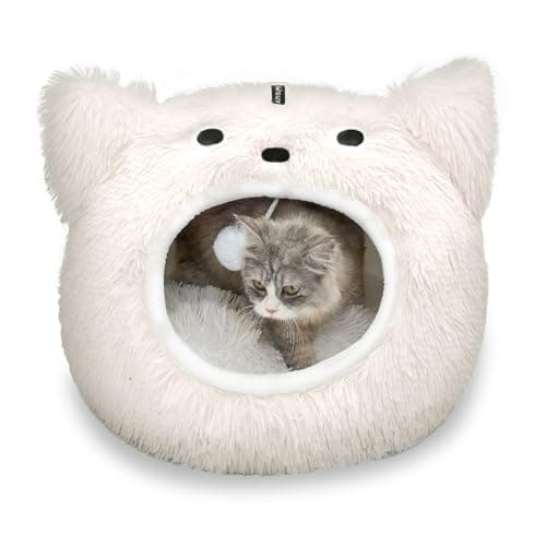CATISM Cat Bed, Cat Beds for Indoor Cats, Cats Bed Cave for Indoor, Cozy Hooded Beds with Soft Cushion, Removable Washable - Image 1