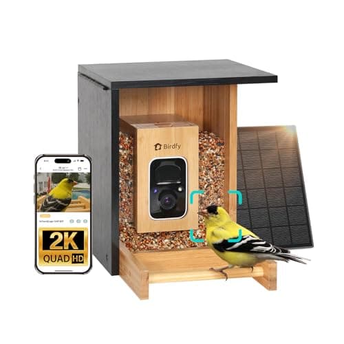 Birdfy Smart Bird Feeder with Camera, High-End Bamboo, Solar Powered Bird-Feeder with 2K Camera for Live Stream&Permanent AI Identifies Birds with Motion Detection,Ideal for Mom,Gran&Me - Image 1