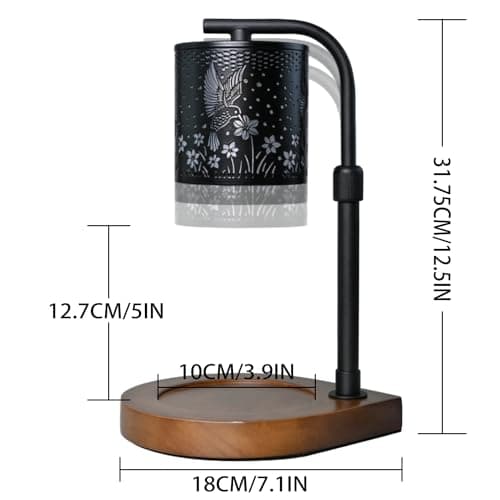Eandisom Candle Warmer Lamp Timer - Hummingbird Candle Lamp Warmer, Birthday Gifts for Women, Mothers Day Gifts for Mom, House Warming Gifts New Home, Candle Warmer for Jar Candles with 2 Bulb - Thumbnail 3