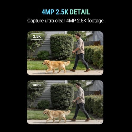 CINMOORE No Drill Window Security Camera, 2.5K 4MP Wireless/Wired WiFi Indoor/Outdoor Camera, Free AI Human/Vehicle/Pet Detection, 5000mAh Battery or Plug-in Power, Full Duplex Audio, 24/7 Recording - Thumbnail 6