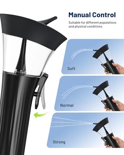 KAUGIC Ear Wax Cleaner - One-Hand Ear Wax Removal Kit Manual Ear Irrigation Flushing System, Safe, Comfortable & Easy to Use Earwax Removal Kit, Black - Thumbnail 3
