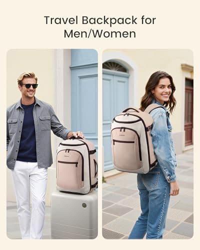 LOVEVOOK 40L Travel Backpack for Women & Men,Airline Approved Carry On Backpack with 3 Packing Cubes,TSA Carry on Luggage,Waterproof Personal Item Bag,Weekender Essentials Backpacks fits 18" Laptop - Thumbnail 6