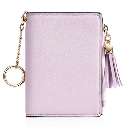 Gostwo Small Wallets for Women, Stylish Womens Wallet with ID Window, Zippered Coin Pocket and Tassel. Cute RFID Wallet for Women, ideal for Teen Girls, Commuters, and Women for Daily Use - Image 1