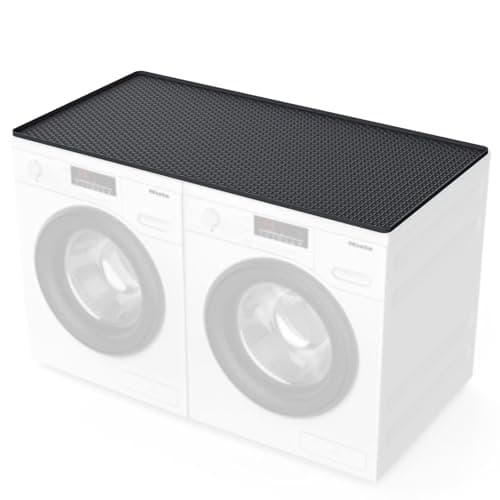 54" x 27.5" Washer and Dryer Covers for the Top，Waterproof and non-slip Washing Machine Cover，Applies to Kitchen、laundry room organization，Washer Dryer Countertop. (Light black) - Image 1