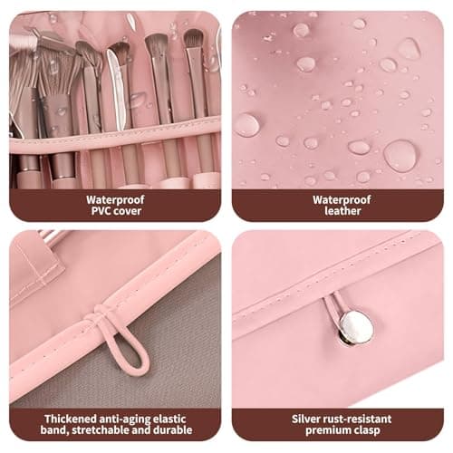 Cosmetic Bag,Portable Toiletry Bag for Women,Travel Makeup Case,Waterproof Makeup Organizer Pouch(Pink) - Thumbnail 3