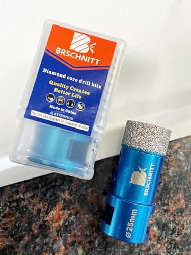 BRSCHNITT 1 Inch Diamond Drill Bit for Glass, Porcelain, Tile, Ceramic, Marble - Glass Hole Saw with 5/8-11 Thread - Thumbnail 6