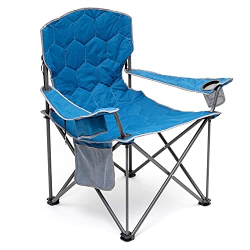 SUNNYFEEL XXL Oversized Camping Chair Heavy Duty 500 LBS for Big Tall People Above 6'4 Padded Portable Folding Sports Lawn Chairs with Armrest Cup Holder & Pocket for Outdoor/Travel/Picnic/Camp