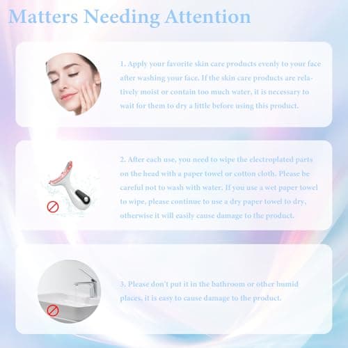 CNBHEABY Facial Massager 7 Color Face Lift Device, White - Thumbnail 6