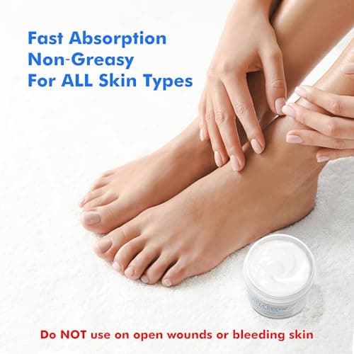 Ebanel Urea Cream 40% plus Salicylic Acid 2%, Foot Cream for Dry Cracked Heels Feet Knees Elbows Hands, Foot Dead Skin Cuticle Callus Remover Toenail Softener, Keratolytic Skin Barrier Repair - Thumbnail 6