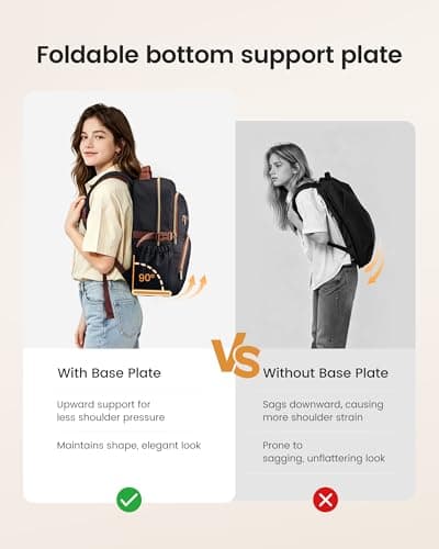 LOVEVOOK Laptop Backpack for Women, 15.6 Inch Travel Backpack with Giant Tumbler Holder Pocket, Multi-Pocket College School Bookbag Purse, Water-Resistant Work Daypack for Teacher Nurse - Thumbnail 4