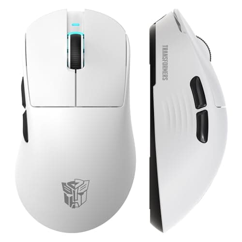 Transformers GM04 63g Lightweight Wireless Gaming Mouse, 12000 DPI, PAW3311 Sensor, 100h Battery Life, 2.4G/USB-C/Bluetooth Wireless Mouse with 5 Programmable Buttons for PC/Mac/Laptop(White) - Image 1