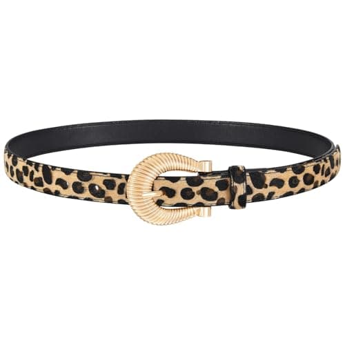 XZQTIVE Crocodile Belts for Women Synthetic Leather with Gold Buckle Ladies Waist Belts for Jeans Pant Dress Casual Wear - Image 1