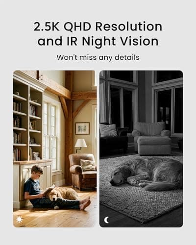 youkey Magnetic Indoor Security Camera Wireless, 2K Battery Powered Camera, No Subscription, Built-in 8GB Storage, Wire-Free for Renters, Compatible with Alexa & Google, Pet/Baby Monitor(S320) - Thumbnail 4