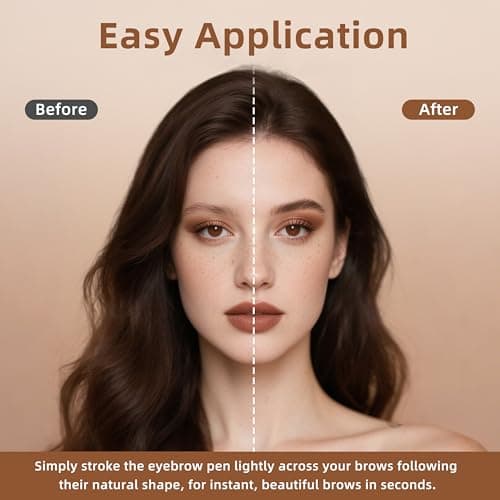 Eyebrow Pen Makeup for women Waterproof Eyebrow Pencil Last All-Day Microblading Brow Pen for Natural Eyebrows,Hairlike Eyebrow Pen Dark Brown also Suitable for Men to Supplement Hairline - Thumbnail 5