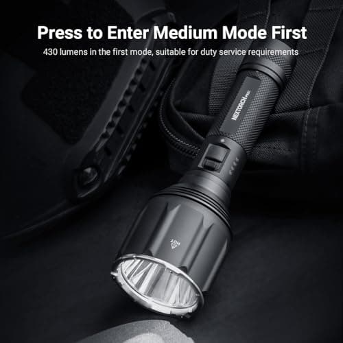 NEXTORCH P82C Long Range LED Flashlight, 2200 Lumens Handheld Torch Ultra Bright, 1100 Meters Beam Distance Searchlight with Nano-Ceramic Bezel, USB-C Rechargeable for Security Patrol, Outdoor, Rescue - Thumbnail 5