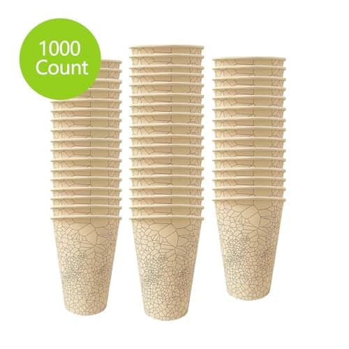 SOPARO 12oz Paper Coffee Cups, 1000-Count Bulk, Commercial Grade for Coffee Shops, Restaurants & Cafes, Leak Resistant, (1000, stock pattern, 12OZ) - Thumbnail 4
