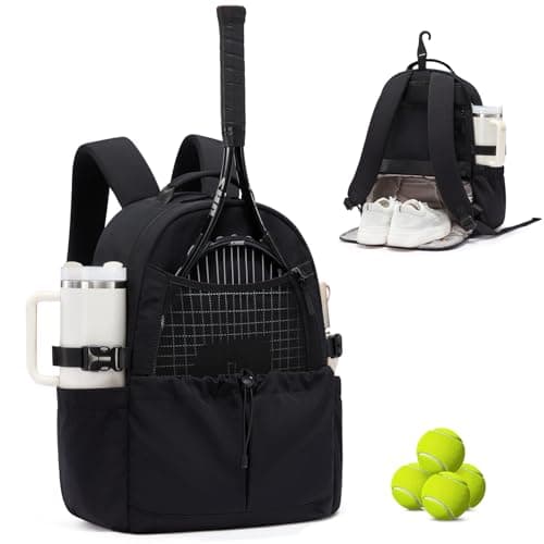 LOVEVOOK Tennis Bag for Women & Men, Fits 27" Rackets, Tennis Backpack with Ventilated Shoe Compartment & Wet Pocket, Ideal for Pickleball, Padel - Image 1