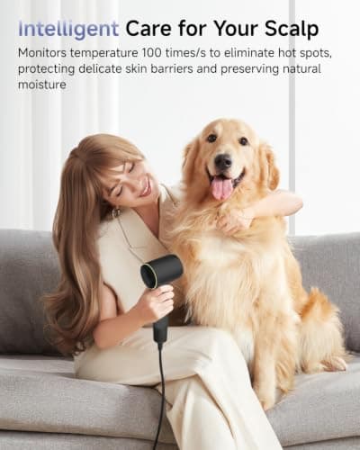 Laifen Swift Hair Dryer, High Speed 200M Ionic Blow Dryer with 110, 000 RPM Brushless Motor for Fast Drying, Low Noise, Hairdryer with Magnetic Nozzle - Thumbnail 4