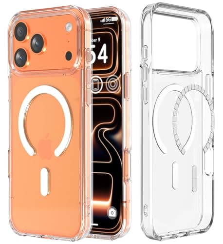 Newfuture Magnetic for iPhone 17 Pro Case [Magsafe] [Military Grade Drop Protection] Translucent Matte Anti-Scratch Shockproof Protective Phone Cover 6.3 Inch, Clear